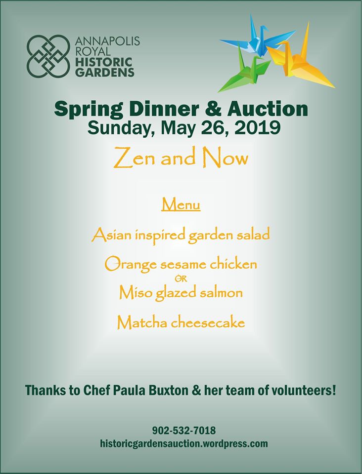 Zen And Now The Menu Historic Gardens Spring Dinner Auction